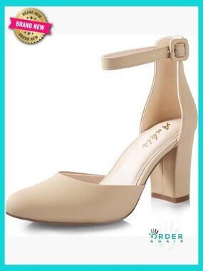 Closed Toe Chunky Block Heels for Women 3 Inch Heel Pumps